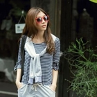 PUFFY - Inset Hood Striped Dress