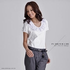 OrangeBear - Layered Lace Neckline Top