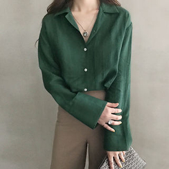 NANING9 - Notched-Lapel Ramie Shirt NANING9 - Notched-Lapel Ramie Shirt