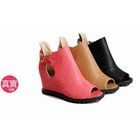 Smoothie - Open-Toe Buckled Wedge Ankle Boots