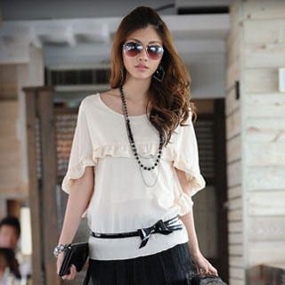 Frilled Cape Shoulder Top Frilled Cape Shoulder Top