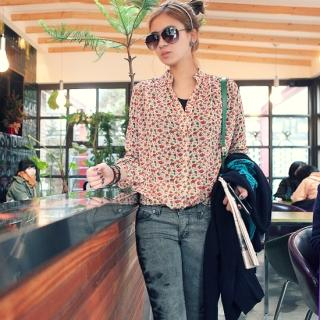 Floral Print Chiffon Blouse