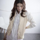 D.P-Shop - Color-Block Baseball Jacket