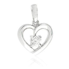 Keleo - 18K White Gold Pendant with Diamonds