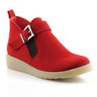 Moonbasa - Genuine Leather Buckled Shoe Boots
