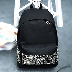 Youme - Print Panel Canvas Backpack Youme - Print Panel Canvas Backpack