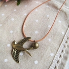 MyLittleThing - Copper Flying Pigeon Leather Necklace