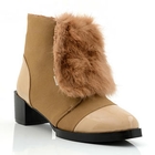 Lane172 - Faux-Fur Accent Ankle Boots
