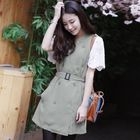 LORIKEET - Sleeveless Belted Long Jacket
