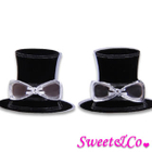 Sweet & Co. - Sweet Mirror Hatter Ribbon Stud Earrings