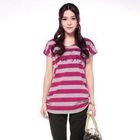 O.SA - Short-Sleeve Striped Print Top