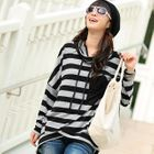 59 Seconds - Stripe Dip-Back Hooded Top