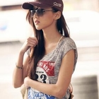 PUFFY - Set: Short-Sleeve Printed T-Shirt + Camisole