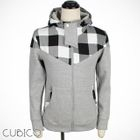 CUBICO - Check-Print Accent Hoodie