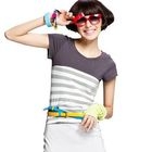 Othermix - Short-Sleeve Striped Panel T-Shirt