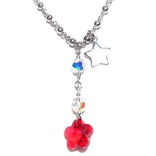 'Trio' Necklace with Red Swarovski Crystal 'Trio' Necklace with Red Swarovski Crystal
