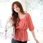 Tokyo Fashion - Tie-Waist Pleated Blouse
