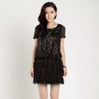 O.SA - Sequined Frilled Dress