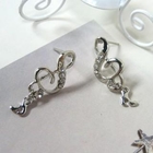 Angelove - Rhinestone Musical Note Earrings