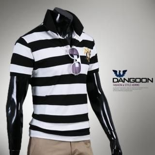 Short-Sleeve Striped Polo-Shirt