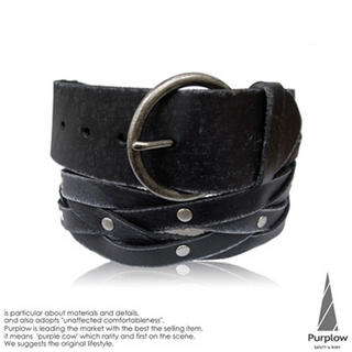Ring Buckled Genuine Leather Belt