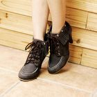 Nongli - Fringe-Accent Lace-Up Shoe Boots