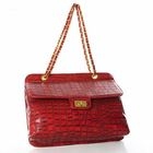 Smoothie - Croc-Grain Twist-Lock Cross Bag