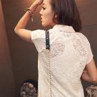PUFFY - Lace Back Blouse