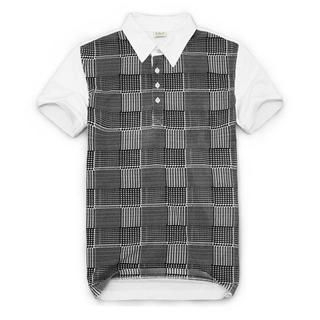 Patterned Panel Short-Sleeve Shirt Patterned Panel Short-Sleeve Shirt