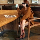 REDBALL - Asymmetric Hem Hooded Knit Top