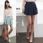Stylementor - Elastic-Waist Pleated Shorts