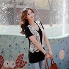 CLICK - Inset Lace Vest T-Shirt