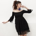 Yammi - Off Shoulder Smocking Dress