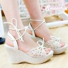 Smoothie - Tie-Ankle Wedge Sandals