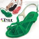 Marcella - Faux-Suede Tassel-Accent Flat Sandals
