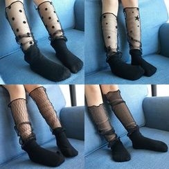 Milmerta - Kids Pattern Mesh Mid-Calf Socks Milmerta - Kids Pattern Mesh Mid-Calf Socks