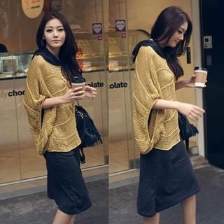 PUFII - Hooded Sleeveless Long Dress PUFII - Hooded Sleeveless Long Dress