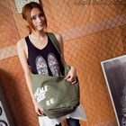 Fashion Lady - Canvas Print Crossbody Bag