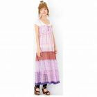 Luz Linda Cielo - Floral Print Tiered Sleeveless Maxi Dress