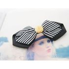 Fit-to-Kill - Striped bow hair pin -dark blue
