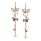 2CAN - Silver 925 + Rose Gold Plate Butterfly Earrings