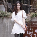 LORIKEET - Tie-Waist Embroidered Top