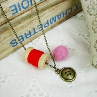 MyLittleThing - Copper Sewing Lady Necklace MyLittleThing - Copper Sewing Lady Necklace