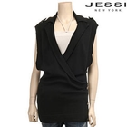 JESSI - Wrap-Front Tunic Sweater Vest