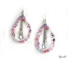 Fit-to-Kill - Pink tear drop earrings
