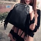 Smoothie - Faux-Leather Tasseled Backpack