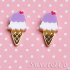 Sweet & Co. - I love ice-cream mirror stud earrings