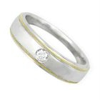 Keleo - Tailor-made 18K White & Yellow Gold Ring with Diamonds