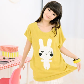 Rabbit Print Knit Top Rabbit Print Knit Top