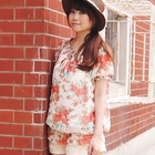 ZOO - Tie-Neck Floral Chiffon Top